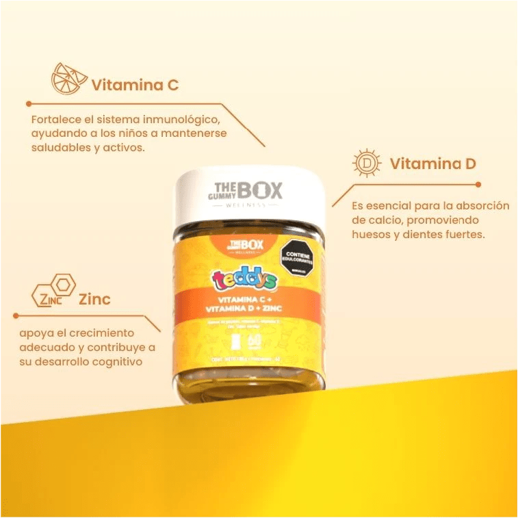 Vitamina C + Zinc para Niños, en gomitas 💪🏻.